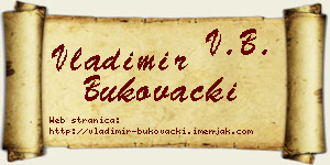 Vladimir Bukovački vizit kartica